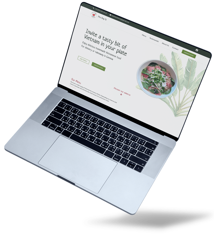 Portfolio item - Restaurant website redesign and WordPress implementation